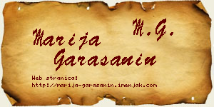 Marija Garašanin vizit kartica